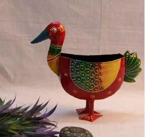 Metal Duck Shaped Utility Holder Showpiece