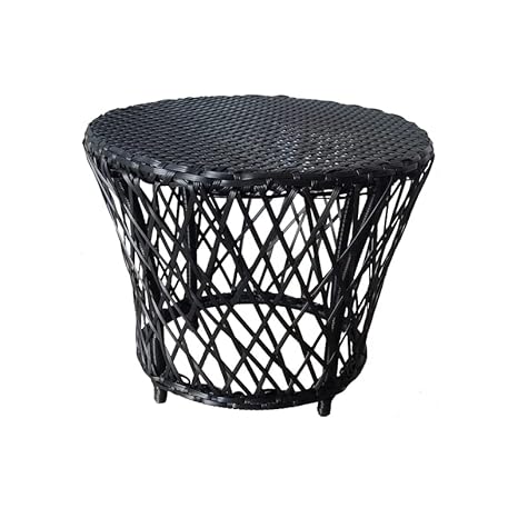 Outdoor Round Wicker End Table