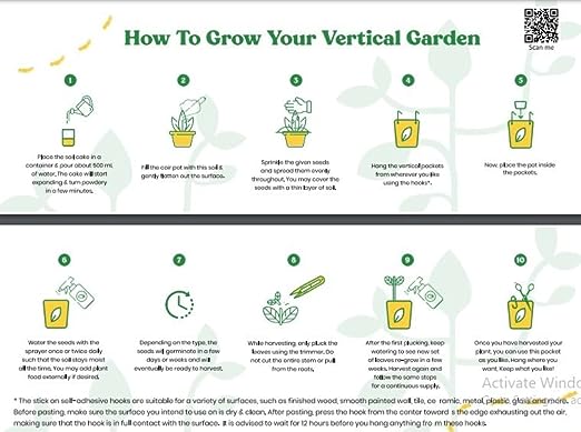 DIY Vertical Gardening Grow Kit With Double Pocket jute Hanger, Sprayer & S-Hook