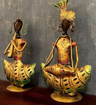 Musician Table Décor Showpiece Tealight Candle Holder- Set of Two