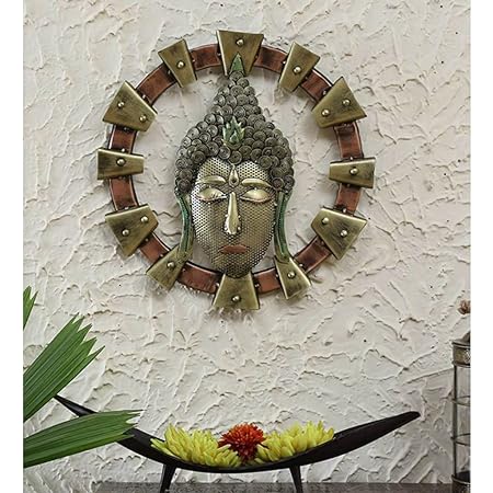 Handmade Wrought Iron Spiritual Wall Art In Brown