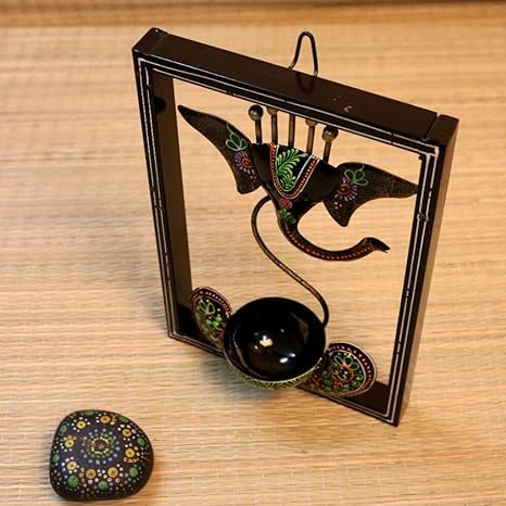 Iron Painted Wall Ganesh Tea Light Holders