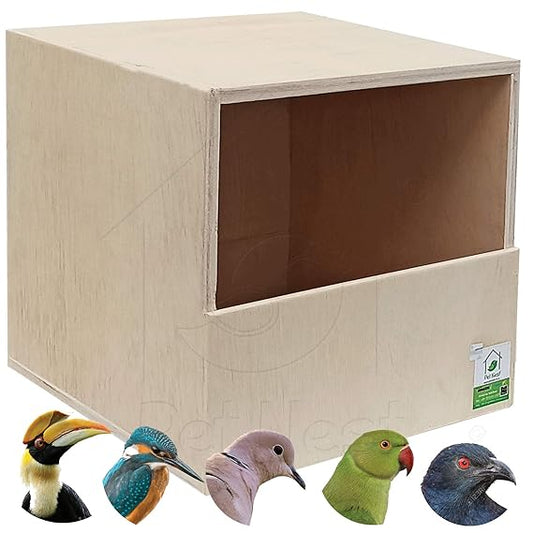 Bird Breeding House Nest Box for Pigeon House, Hornbill-Parrot-Greater Coucal-Laughing Dove-Kingfisher Garden Birds House