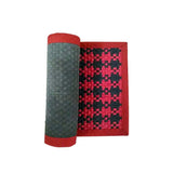 Mats Avenue Red and Black Color Anti Slippery Sisal Mat (45x75cm), Cotton Stitching