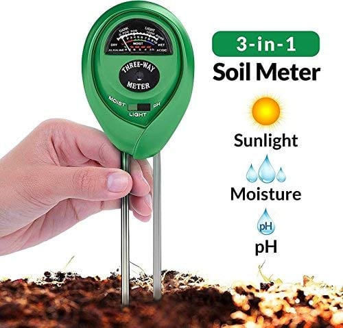 FreshDcart Plant Sensor - 3-in-1 Ph Level, Moisture Sensor Light Meter + Gardening Gloves (Combo Deal)