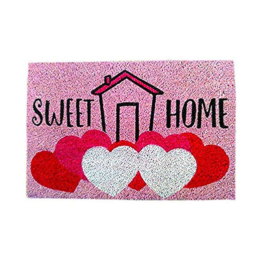 Mats Avenue Beautiful Sweet Home Theme Coir Doormat with Strong Rubber (40x60cm)