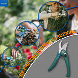 FreshDcart Garden Plant Branch Scissors Flower Cutting Cutter Pruning Bypass Secateurs Trimmer Carbon Steel Blade with Lock Set of 1
