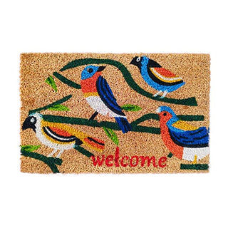 Birdy Welcome Theme Natural Coir Door Mat (40X60 cm)