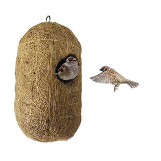 Hanging Bird Nest with Metal Hook (Made of Coir)