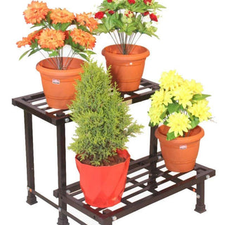 2-Step Metal Planter Stand (Size: W-60 cm x D-52.5 cm x H-47.5 cm)