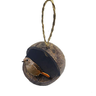 Open Bird Feeder Made of Coconut Shell (Hand Crafted)