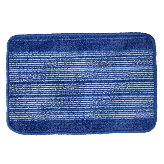 Mats Avenue Super Absorbent Anti Slip Blue Stripes Microfiber Mat (40x60cm)