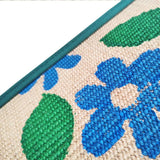 Mats Avenue Jute Printed Anti Slippery Floral Carpet (40x90cm)