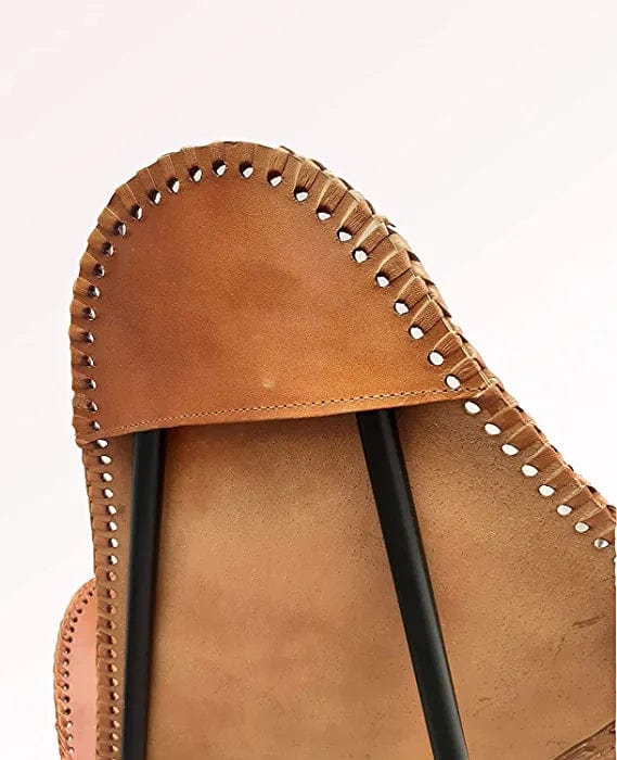 Naturals Export Handmade Leather Butterfly Folding Chair with Powder Coated