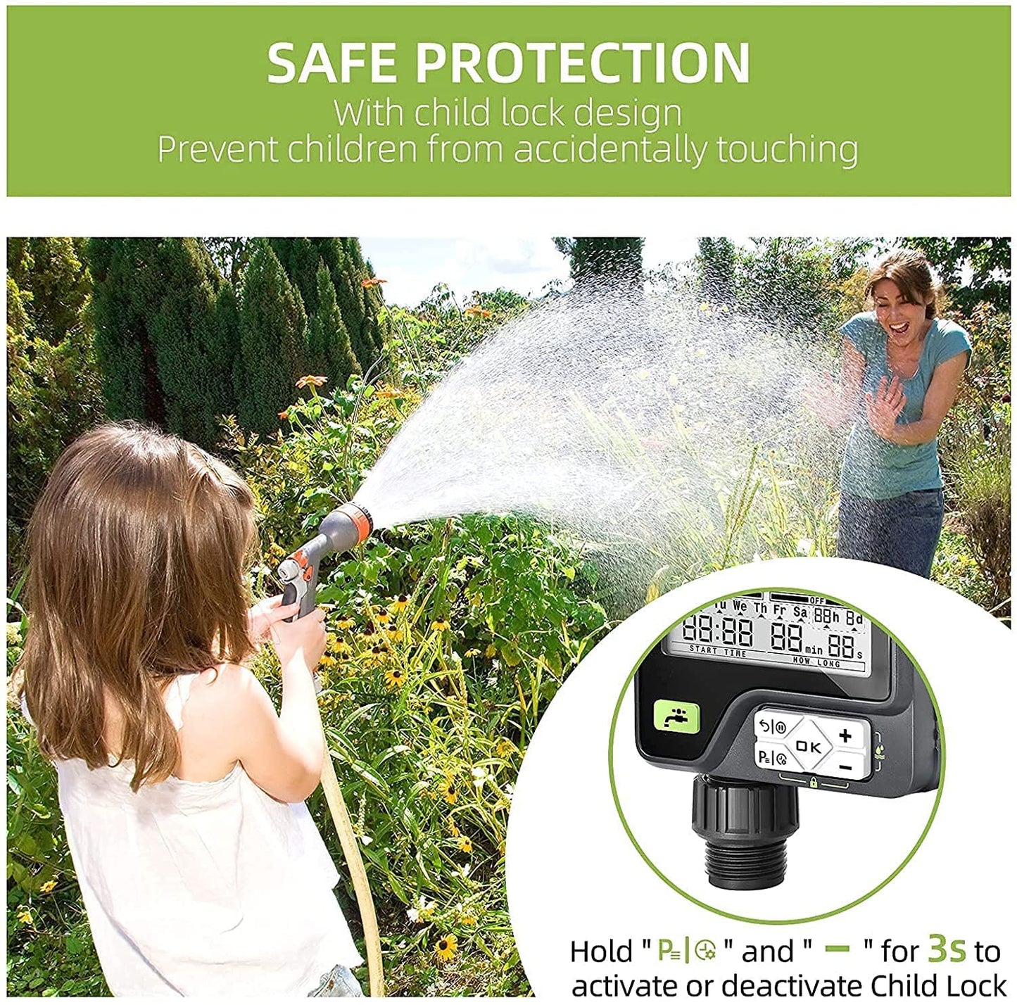 Pinolex Sprinkler Drip Smart Rain Sensor, Watering Timer & Irrigation Controller (With 6 Irrigation Modes)