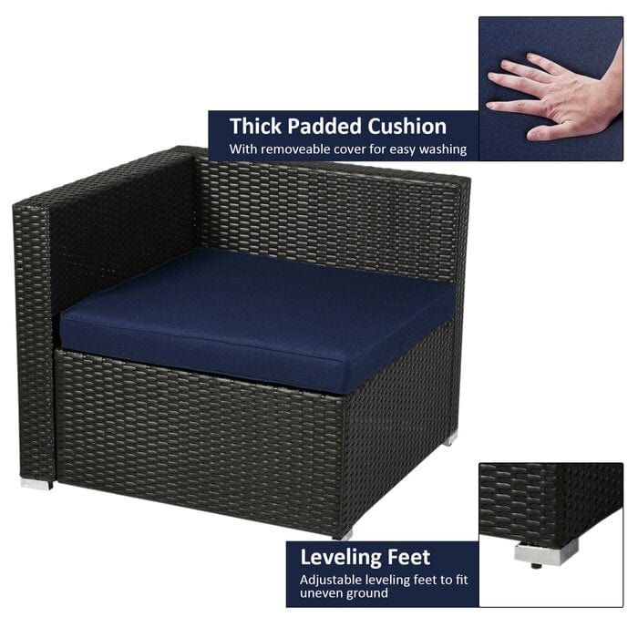 Dreamline Outdoor Garden Patio Sofa Set (6 Seater And 1 Center Table Set)