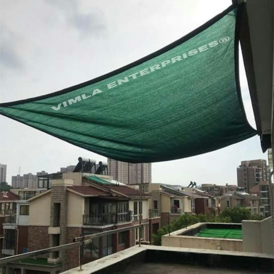 VIMLA ENTERPRISES 90% Green Shade Net With Eyelets (Width 20 FT/ 6 M)