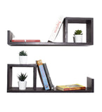Raytrees Wooden Wall/Book Shelevs- Set of 2