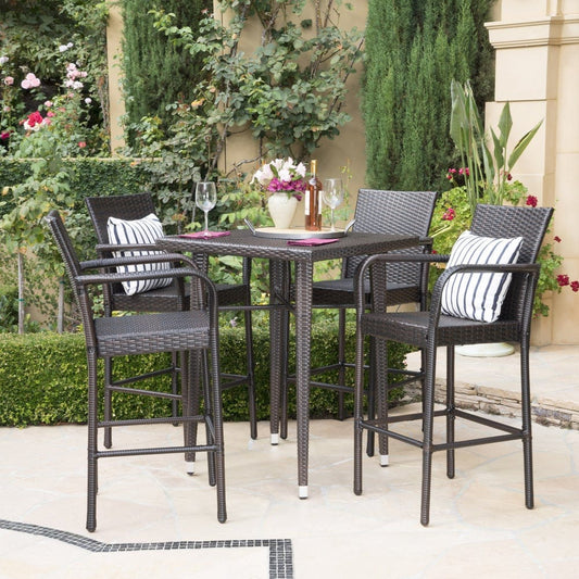 Dreamline Outdoor Bar Sets/Garden Patio Bar Sets (4 Chairs And 1 Table Set)
