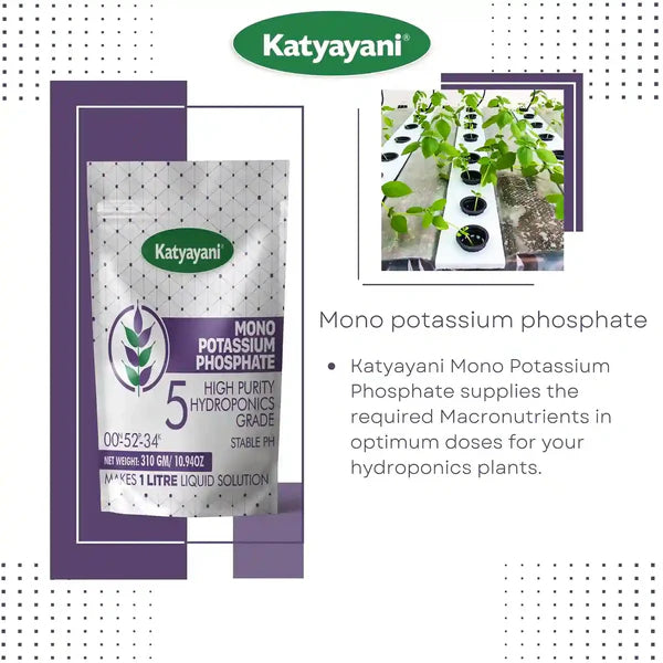 Katyayani Mono Potassium Phosphate Fertilizer for Hydroponics | High-Quality Water-Soluble Nutrient for Enhanced Plant Growth