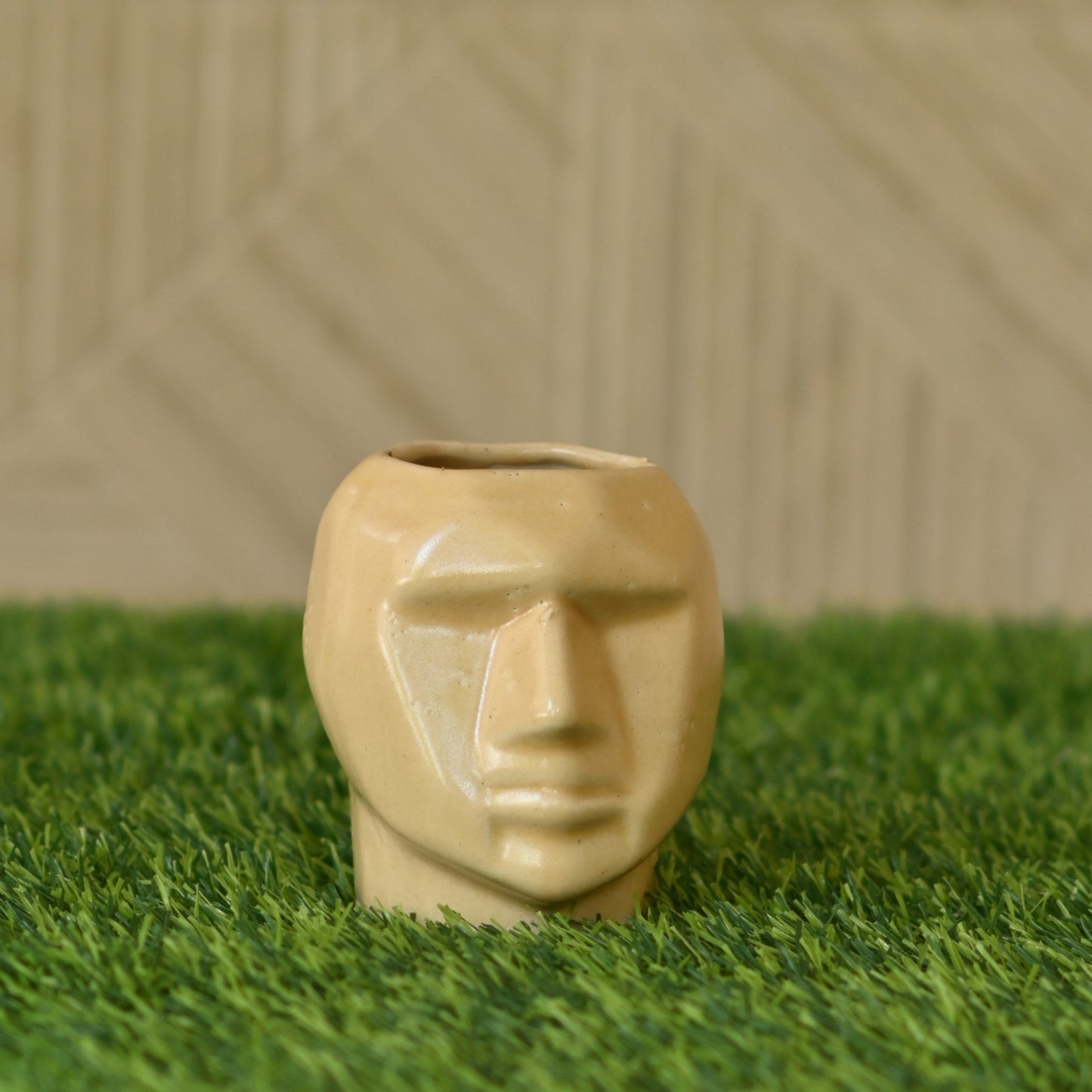 Ceramic Small Face Mask Pot/Planter