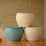 Ceramic Designer Apple Pot 9"