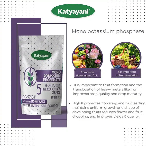 Katyayani Mono Potassium Phosphate Fertilizer for Hydroponics | High-Quality Water-Soluble Nutrient for Enhanced Plant Growth