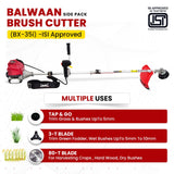 Balwaan Side pack 35cc ISI Marked Brush Cutter | BX-35i