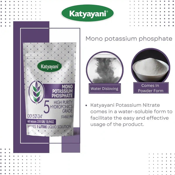 Katyayani Mono Potassium Phosphate Fertilizer for Hydroponics | High-Quality Water-Soluble Nutrient for Enhanced Plant Growth