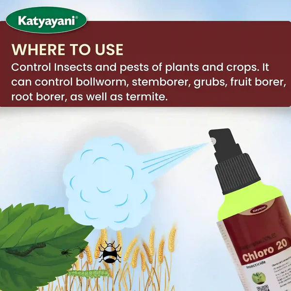 Katyayani Chloro 20 | Chlorpyrifos 20% EC | Broad-Spectrum Insecticide