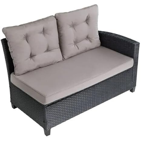 All-Weather HDPE Rattan and Wicker 6 Seater Sofa Set With Table