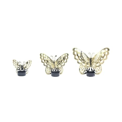 Butterfly Metal Tealight Holder/ Figurine- Set of 3