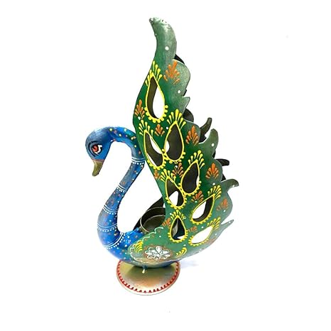 Peacock Metal Art Creations Candle Holders