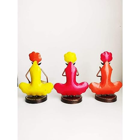 Rajasthani Mustache Musician Figurines- Set of 3