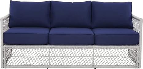 Wicker Rattan 5 Seater Garden Sofa Set with Cushion and Center Table