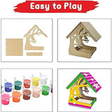 DIY2 Art Craft Wood Toys 3-D Painting Puzzle Bird House DIY Wooden Assembly Building Kit for Kid Children