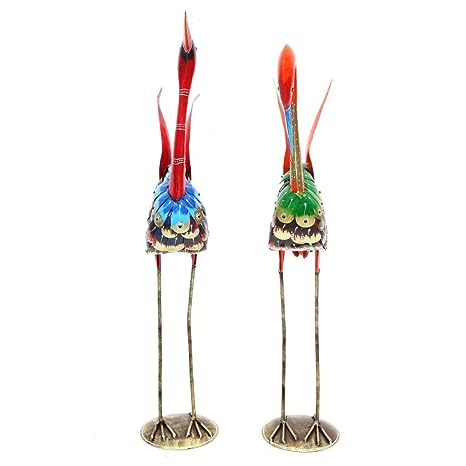 Metal Bird Figurine Showpiece- Set of 2