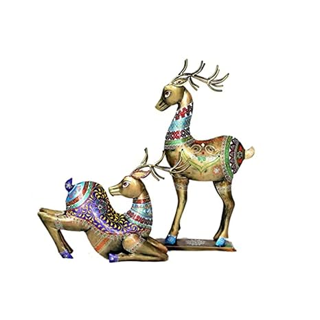 Metal Deer Statue for Longevity and Energetic Environmen