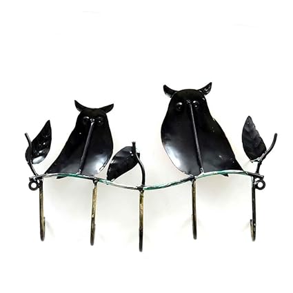 Owl Metal Novelty Key Holder Wall Décor