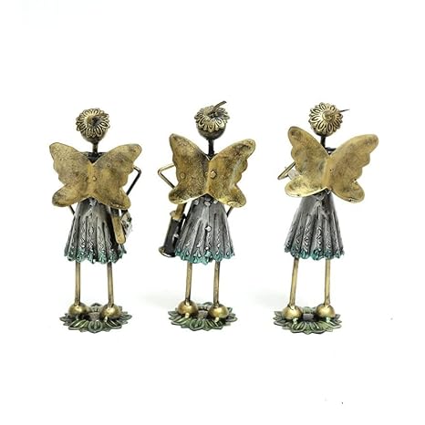 Handcrafted Silver Wrought Iron Human Figurine- Set of 3