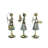 Handcrafted Silver Wrought Iron Human Figurine- Set of 3