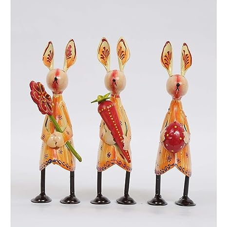 Handpainted Rabbit Small Animal Figurine- Set of 3