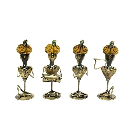 Gold Wrought Iron Human Figurine- Set of 4