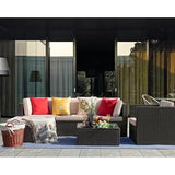 Outdoor 5 Seater Sofa Set With Cushion & Coffee Table