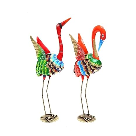 Metal Bird Figurine Showpiece- Set of 2