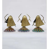 Traditional Metal Dancing Women Human Showpiece- Set of 3