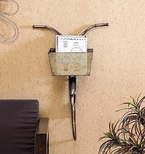 Metal Cycle Basket Wall Décor