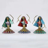 Traditional Metal Dancing Women Human Showpiece- Set of 3