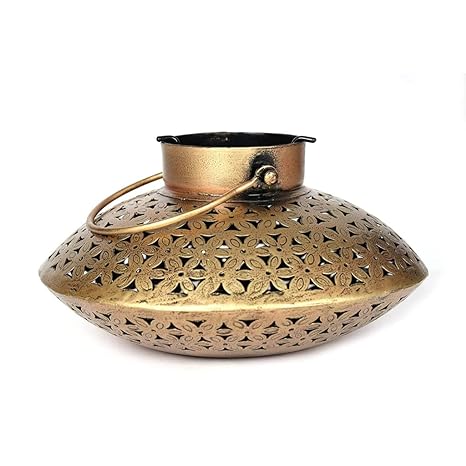 Metal Degchi Style Dhoop and Tealight Candle Holder