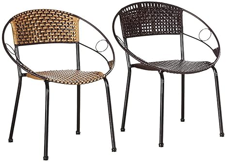 Set of 2 Garden Chair, Black
